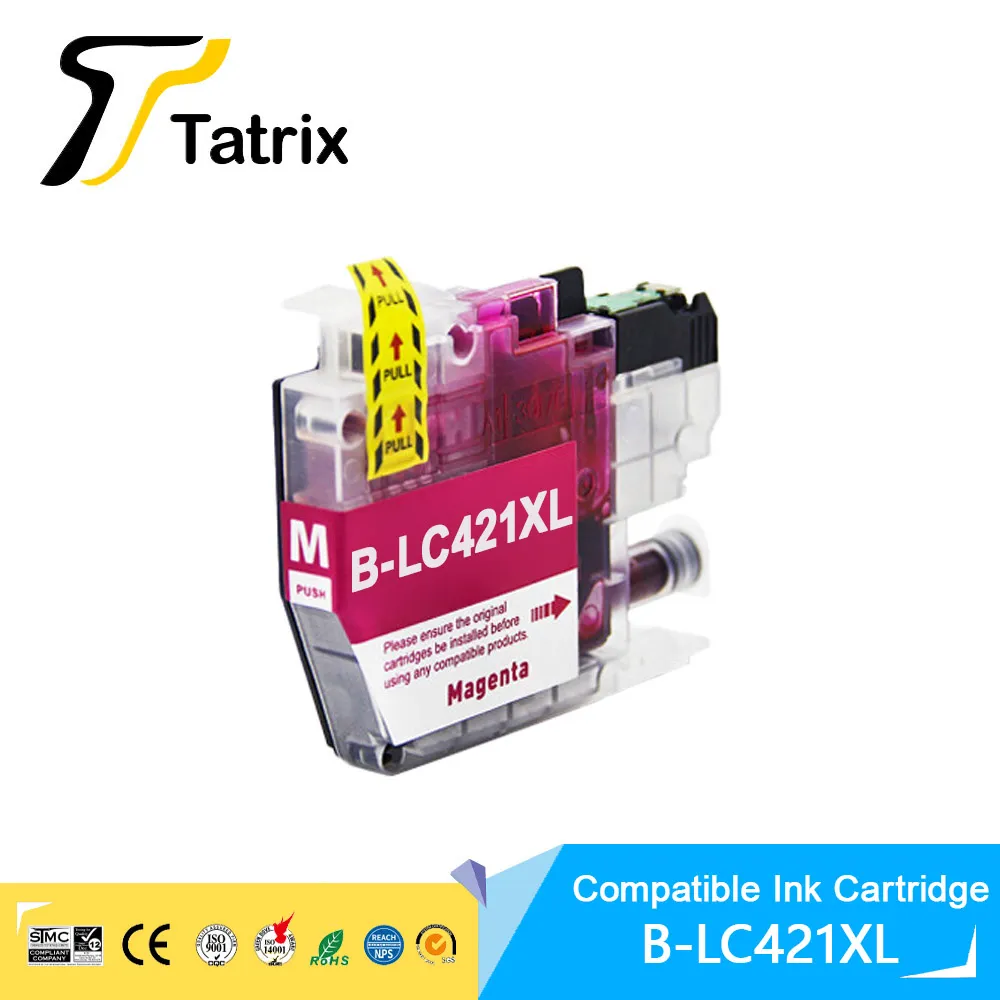 Tatrix högkapacitet LC421XL LC421 421XL Kompatibel bläckpatron för bror DCP-J1050DW MFC-J1010DW DCP-J1140DW-skrivare