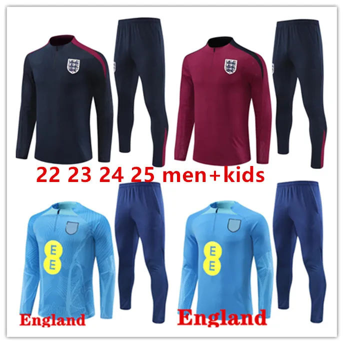 23 24 25 Englands Tracksuit Soccer Jersey Training Suit Kane Sterling Rashford Sancho 24/25 Herr Kids National Football Tracksuits Kit Survetement Sportwear