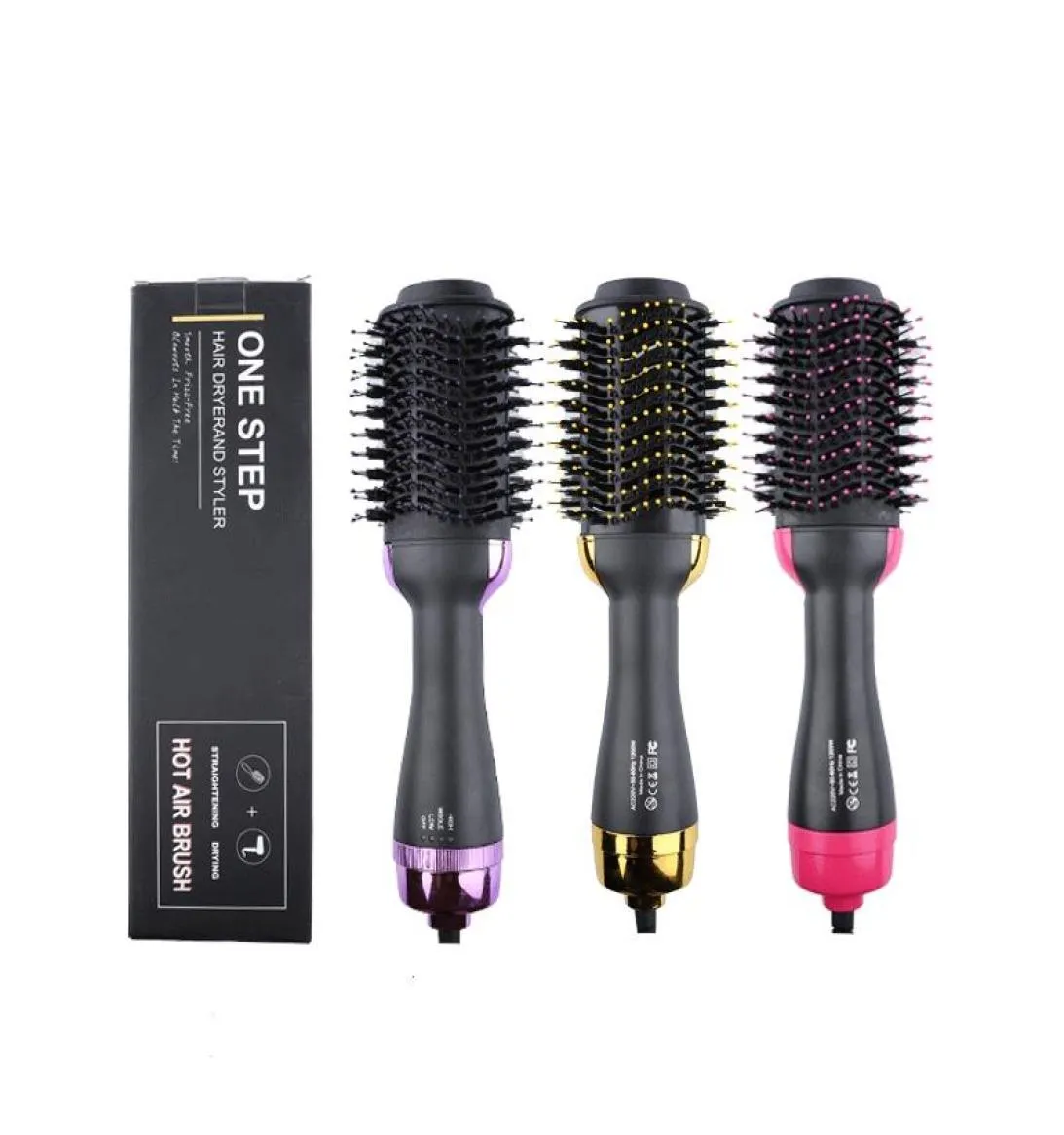 Jeden krokowy szczotka do suszarki do włosów i objętościowy Salon Curler Blow Salon 3 w 1 wałek elektryczny Curling Curling Iron Comb5370977