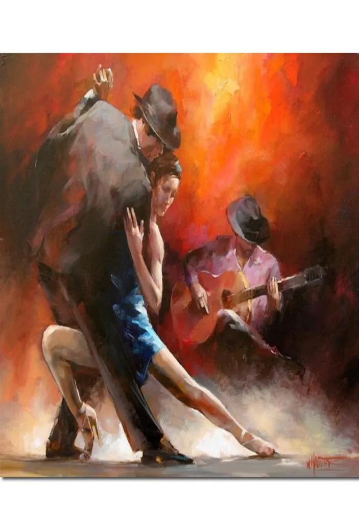 Dipinti di ballerini spagnoli moderni tangone argentino con musica fatta a mano Willem Haenraets Canvas Art for Home Decoration Gift2285555