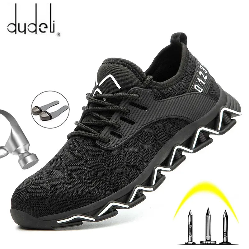 Stiefel Neue Design Sicherheitsarbeit Schuhe Stiefel für Männer Antisbe -Stahlzehen Boots Männer Konstruktion Schuhe Sicherheitsstiefel Sneaker Zapatos