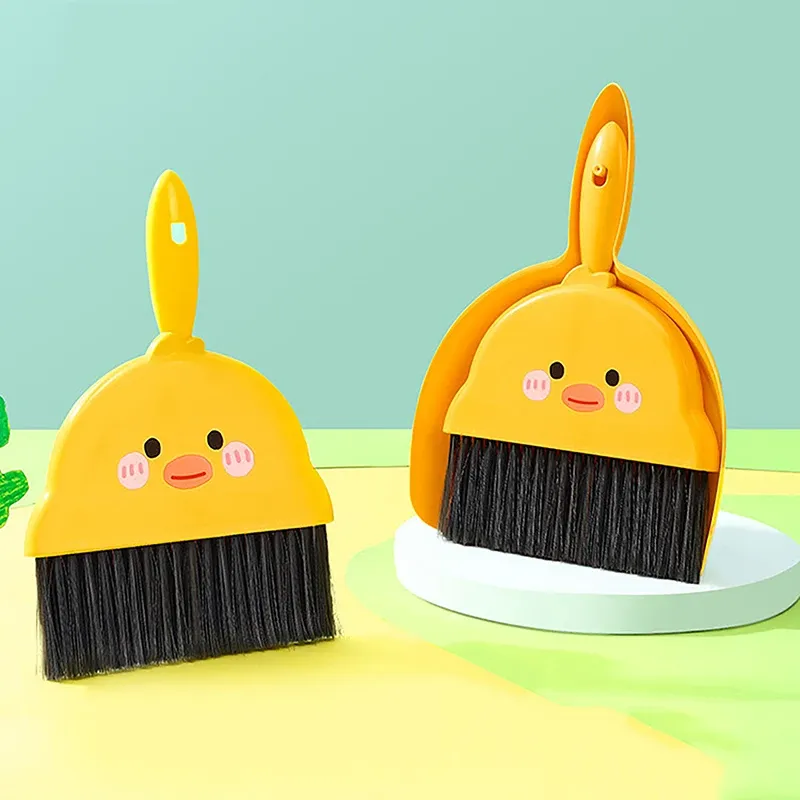 1 Set Mini Desktop Broom Dustpan Suit Multipurpose Student Cleaning Supplies Huishouden voor kleuterschool schoon gereedschap