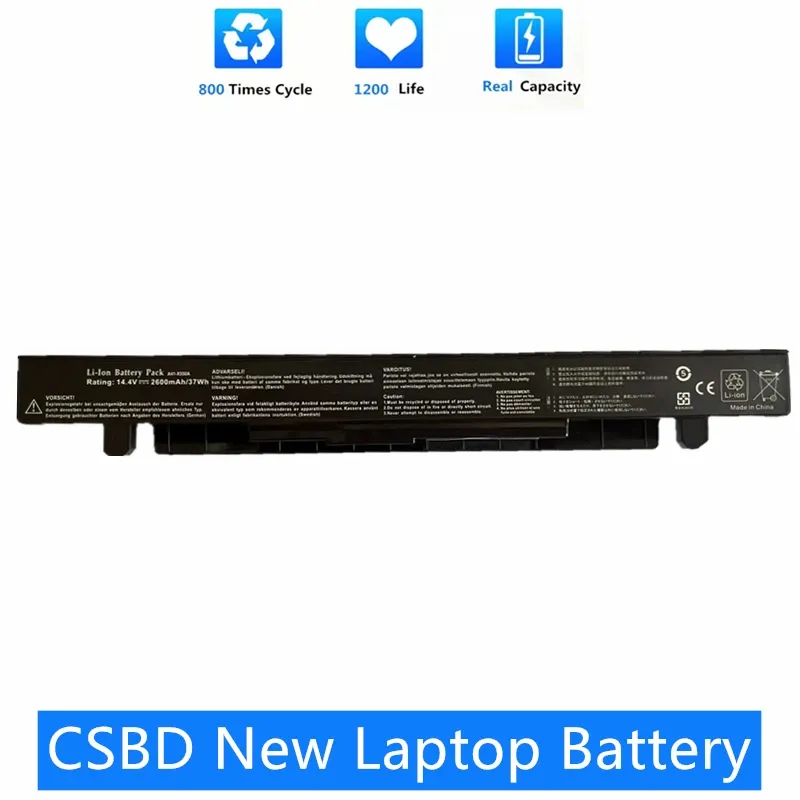 Batterie batterie CSBD Nuova batteria per laptop OEM A41X550A per ASUS A41X550 X450 X550 X550C X550B X550V X450C X550CA X452EA X452CC