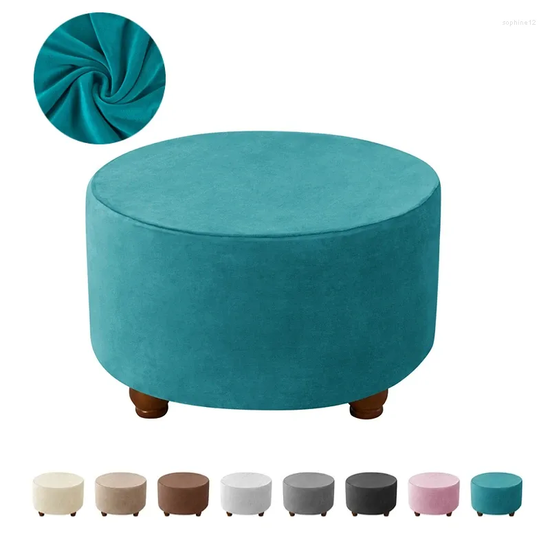 Le coperture della sedia addensano il velluto rotondo elastico elastico elastico all-inclusive sgabelli slot shool slipcovers per soggiorno