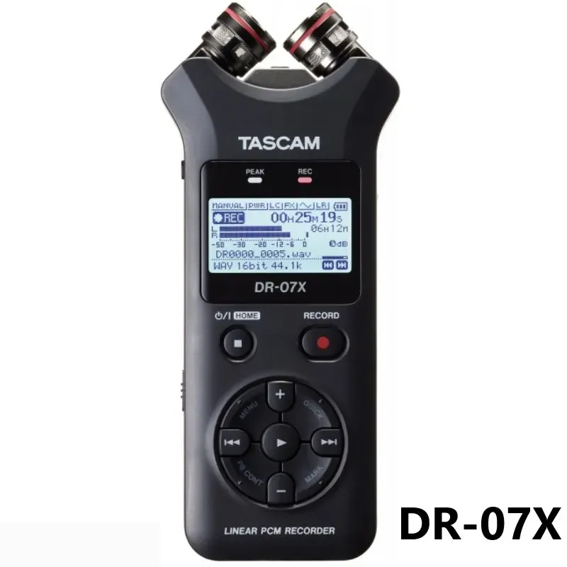 プレーヤーTASCAM DR07XステレオハンドヘルドデジタルオーディオレコーダーインタビューレコーダーレコーダーペンHDノイズリダースレコーディングリニアPCM mp3