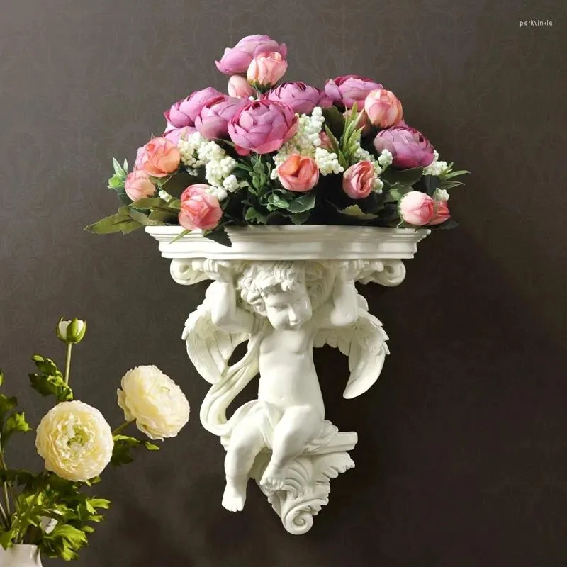 Vasen Home Wall Dekorative künstliche Blumen Regal Pendart Kunst hängende Harz Wandhandwerk Hochzeit Wohnzimmer Oornamente Vase