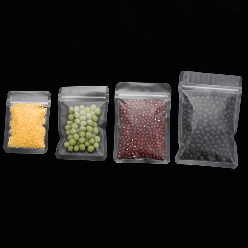 20 PCS Matte Transparent Zip Plastic Bag Alody Pouch