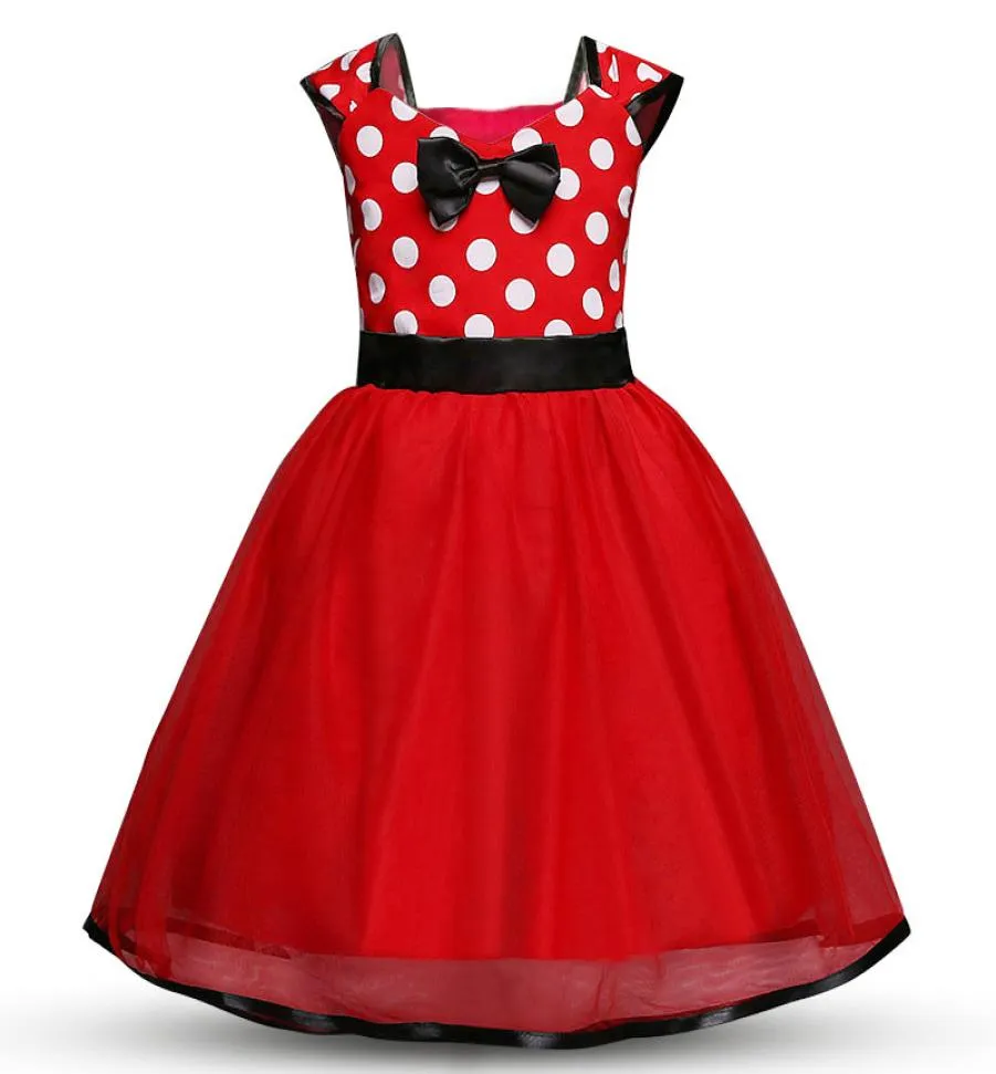 Baby Dot Kleid Girls Tutu Bow Prinzessin Kleider 2018 Neue Fashion Kids Clothing Boutique Girls Lace Ball Gown 5 Farben C36121982975