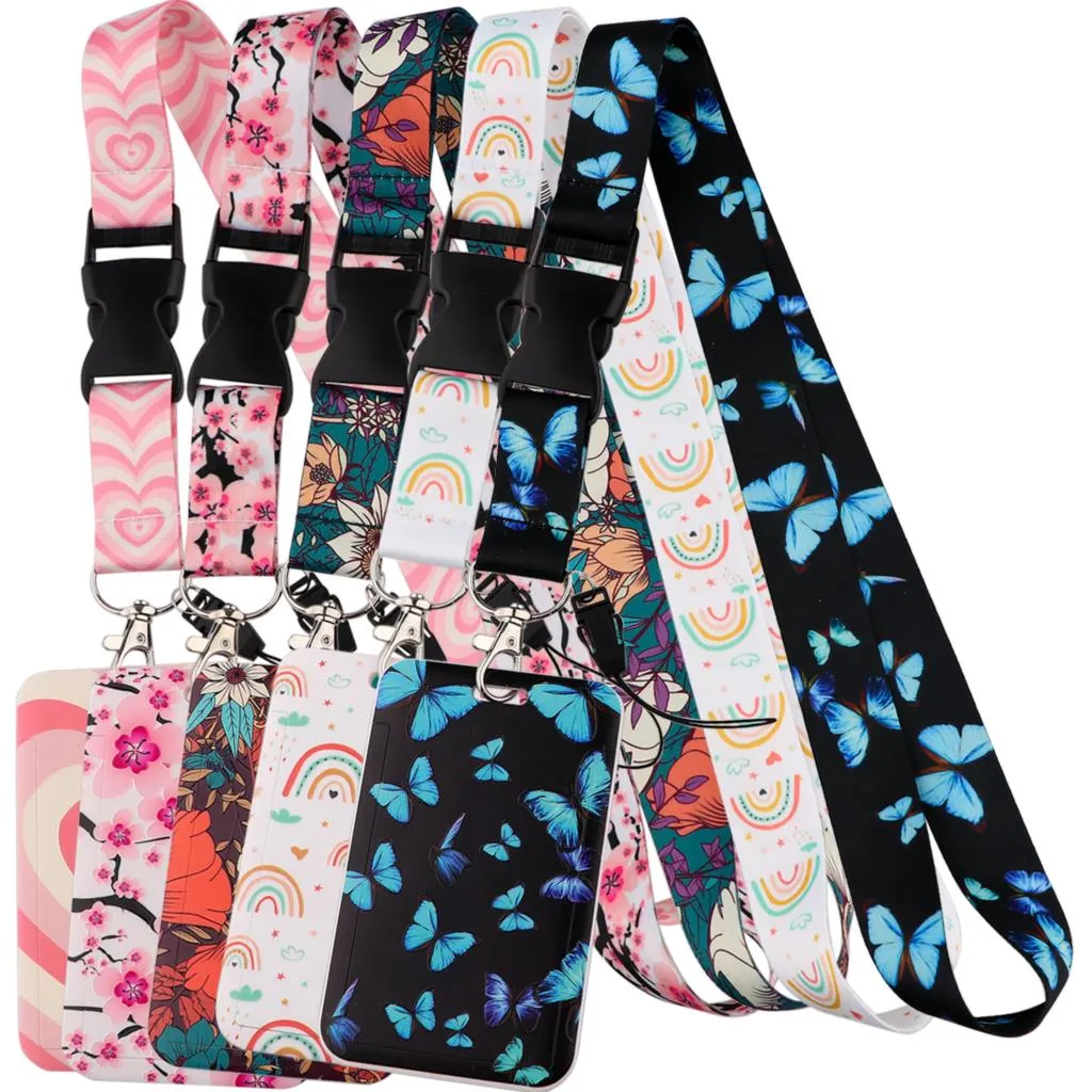 BUTTERFLY Badge Holder, Butterfly Lanyard, Blue Butterfly Lanyard - View #11