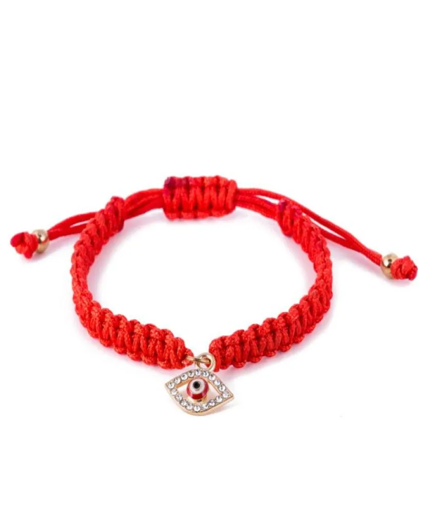 Bracelet à cordes assez rouge Evil Eye Red String of Fate Bood Luck Bracelet Amulet Fidre Bracelet Protection Bracelet8120334