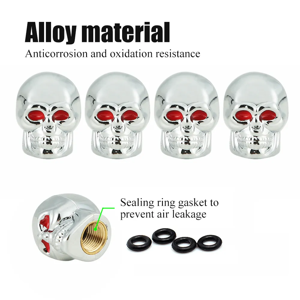 Skull valve stem caps sale