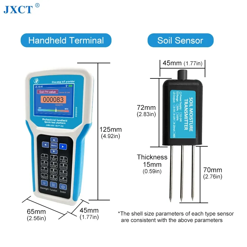 RS485 Jordbruk Smart Farming Digital 4 i 1 jordtemperaturmätare Gödselmedel NPK Nutrient Ph EC SALINity Fukttestare