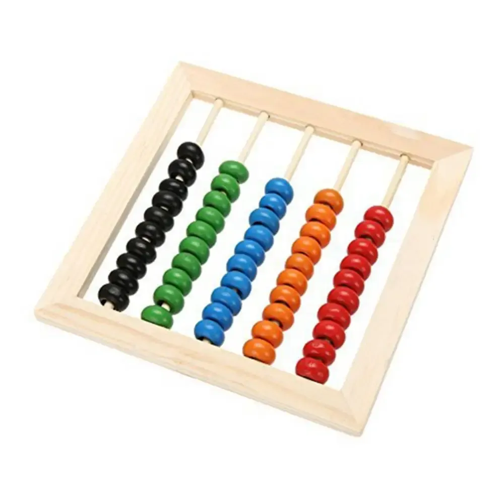 Crianças de madeira abacus Contagem de letra de alfabetismo bloqueia os recursos de ensino de matemática de brinquedos educacionais