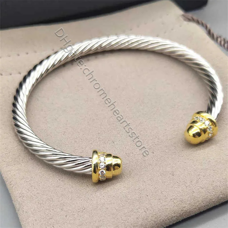 X Bracelet Bracelet Femmes Cuff Femmes bracelets de haute qualité Bracelets Cable Cross Retro Luxury Brand Bijoux 925 Silver Diamond Charming cadeau M6ZW