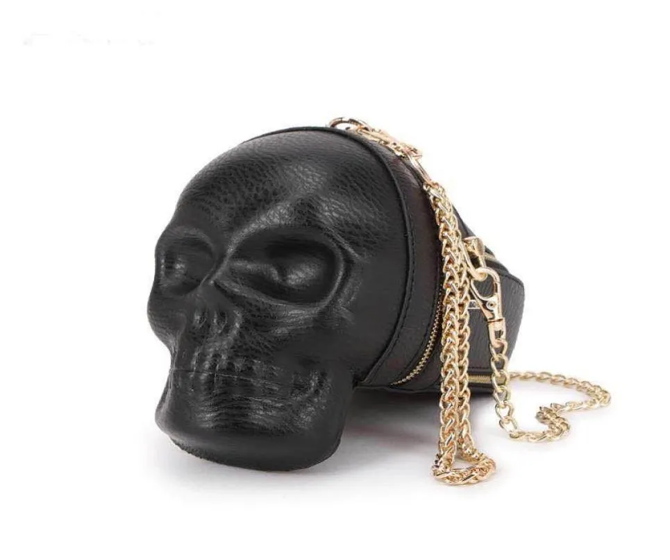 Portefeuilles européennes et américaines Men de façon décontractée sac en cuir personnalité Skull Femmes épaule crossbody petit portefeuille mobile pho2602829