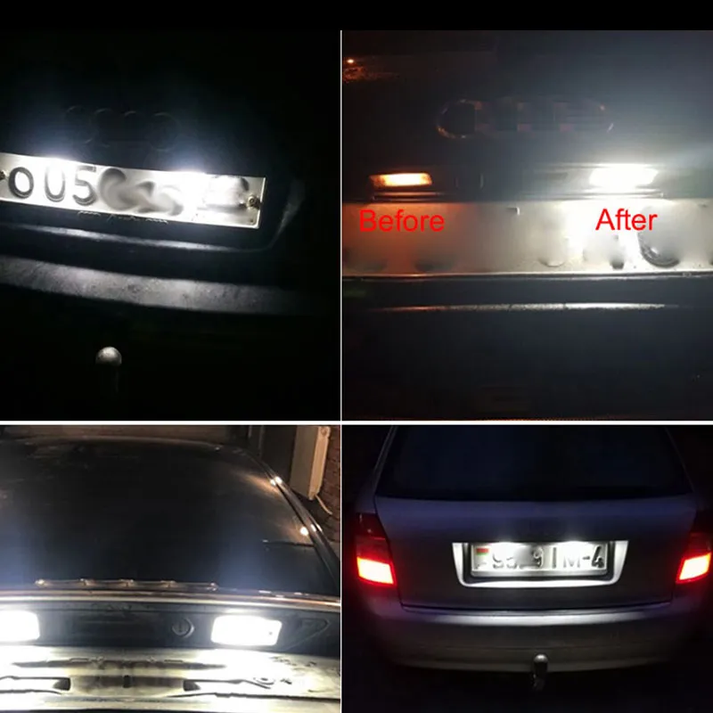 2PCS Erro LED LED LED LIMPELA PLACA LIGHTS CANBUS PARA AUDI A6 4F RS6 C6 A4 B6 B7 S4 RS4 A3 8P Q7 4L A5 8F A8 4H S8 D4