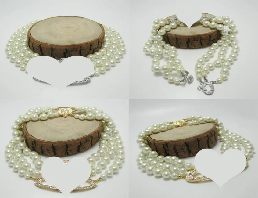 Mehrschichtiger Perle Kette Orbit Halskette Frauen Mode Strass -Satelliten Short Halskette für Geschenkparty Hochwertiger Schmuck 6385375
