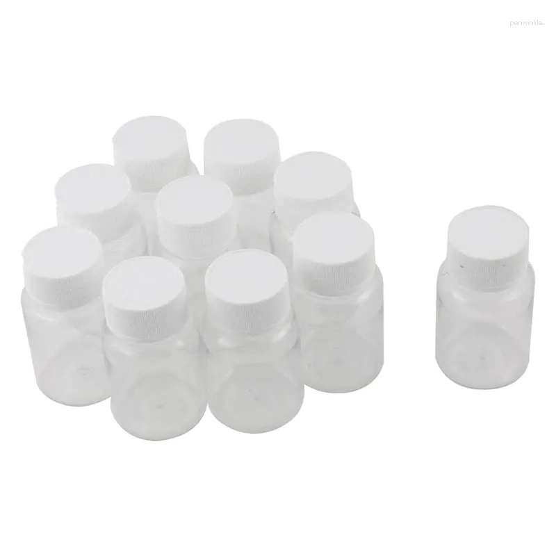 Бутылки для хранения 100 шт. Переполняемый 15 мл пластикового питомца прозрачный пустой контейнер для уплотнения с винтовой крышкой прочной простая в использовании белый