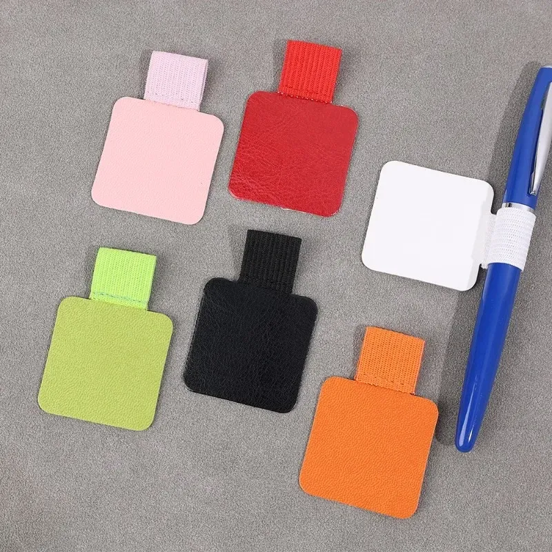 Klebstoff -Stift -Clip -Schutzhülle PU Leder Notebook Elastic Loop Cover für Tagebuchplaner Clip für Apple iPhone Bleistifthalter