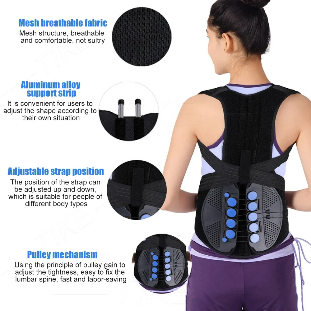 Tike Comfy True Fit Positure Costure Corpheror Back Sholdled Support beose for lemans herniate disciata low upper back pain