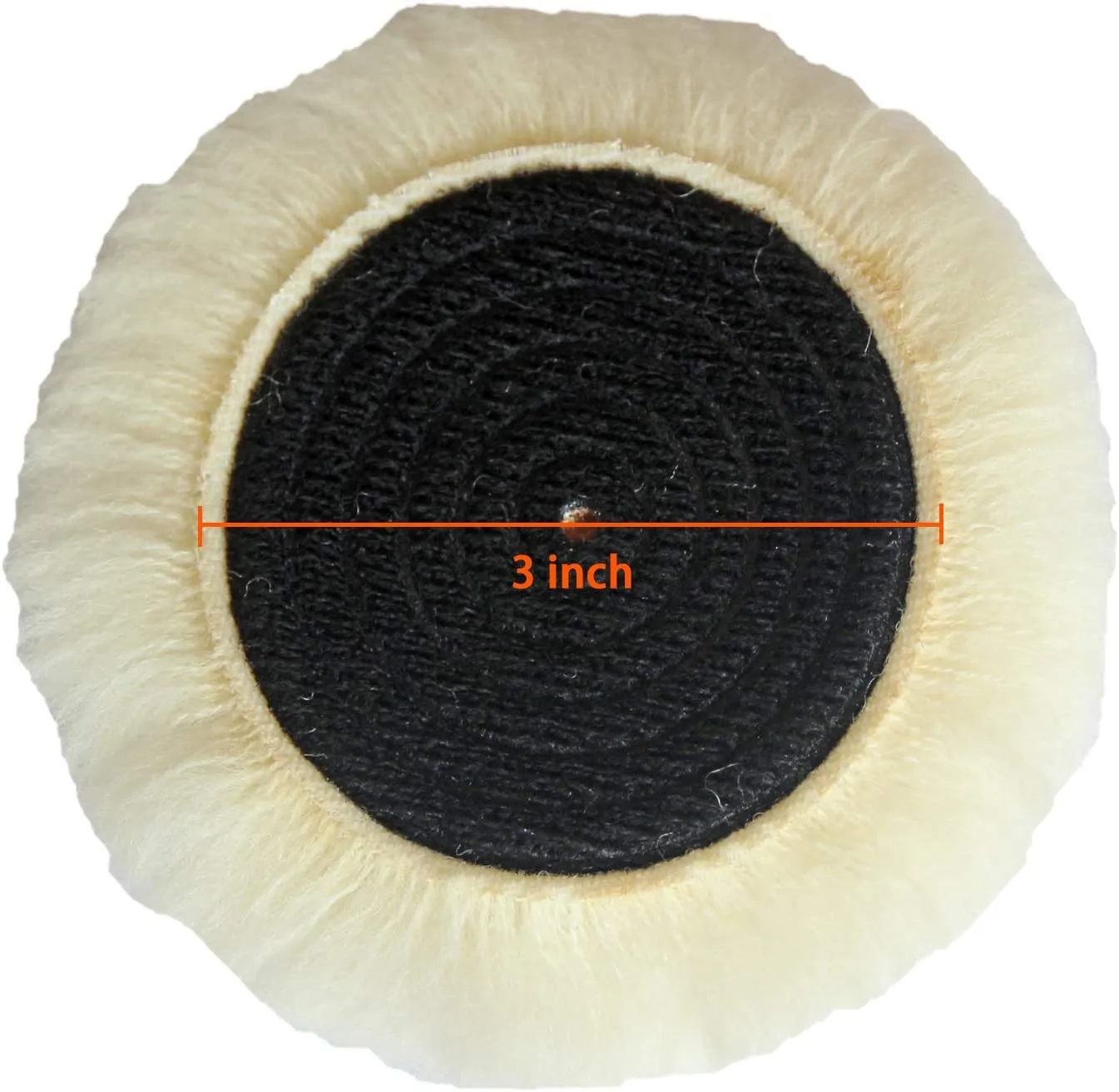 Polishing Compound Polishing Pad Buffing Pads Kit 4PCS 3inch 100% Natural Wool Hook Loop Grip Buf E Thick Wool - Foto 6