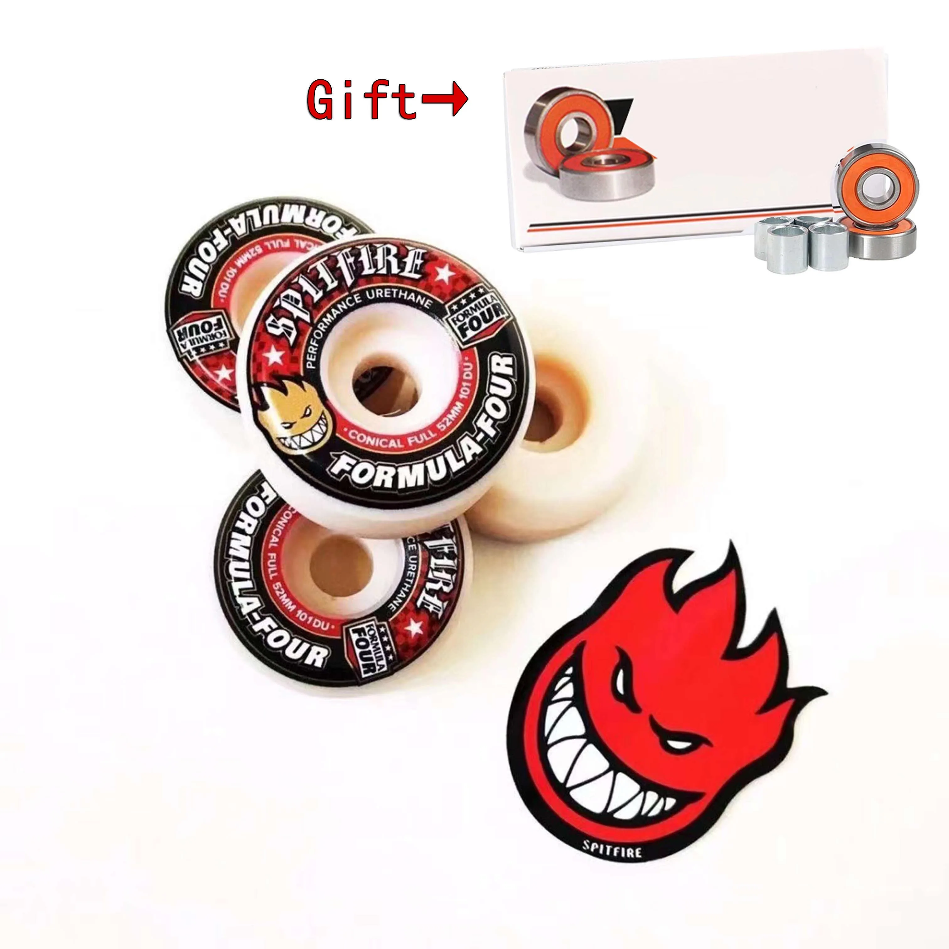 Spitfire skate wheels - 52mm, 101duro, 53mm/54mm-99duo