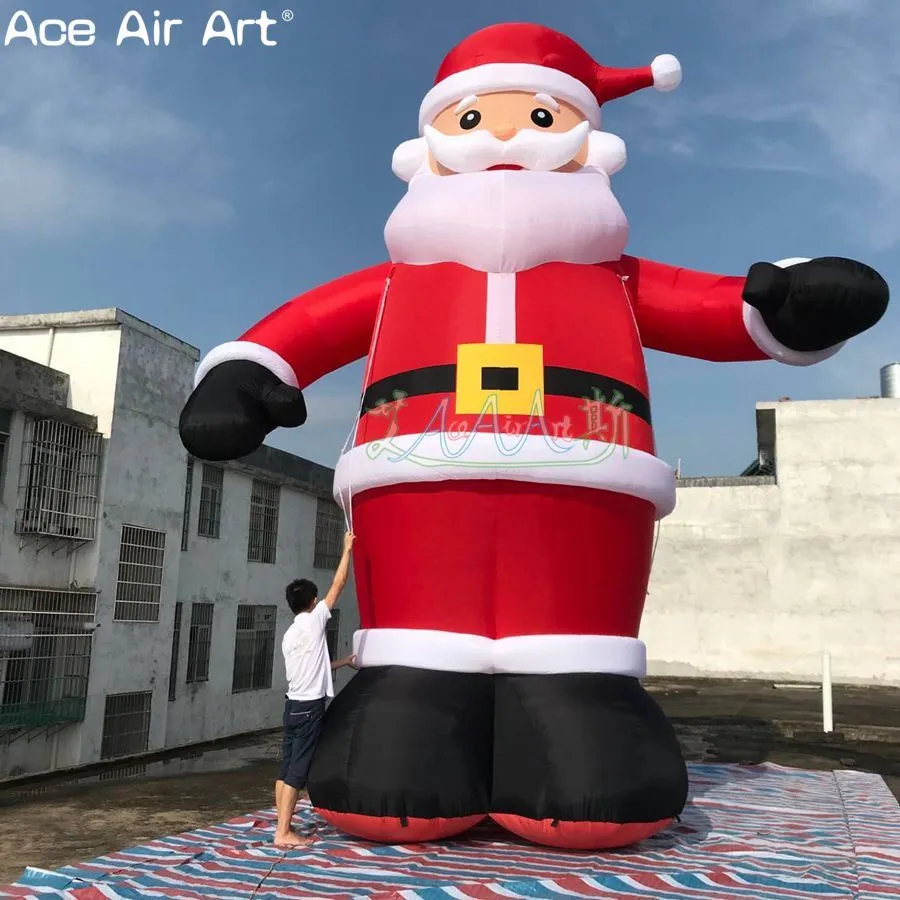 10mH (33ft) High Quality Giant Air Blower Xmas Santa /Inflatable Christmas Santa Claus For Outdoor Event Decoration