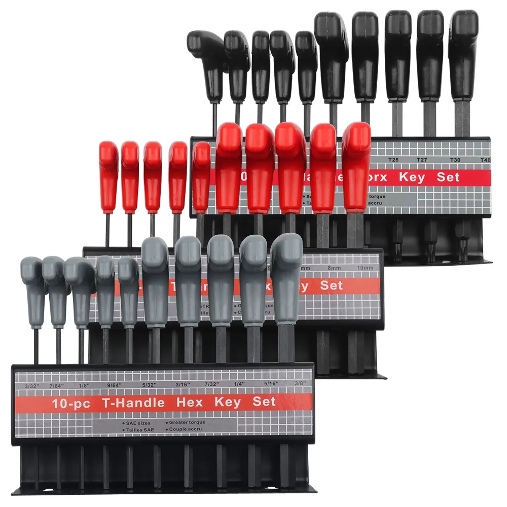 WOZOBUY Color-Coded Hex Key Set with Storage Stand: Inch & Metric T ...