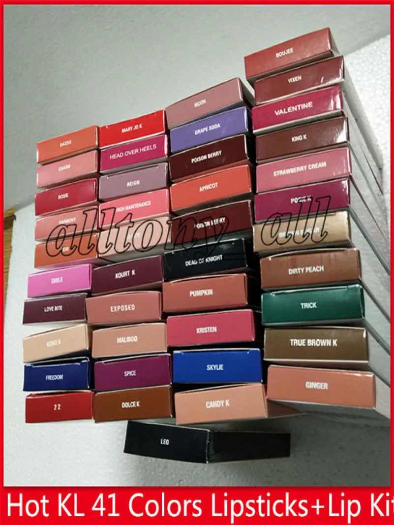 В складе KL Lips Cosmetics Lip Kit от Jenner Matte Lip Gloss 40 Colors Matte Liquid Lipstick Lip Liner7902780