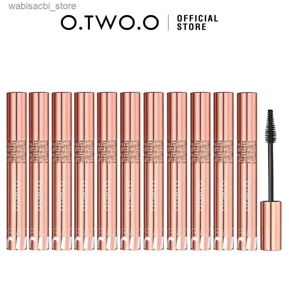 마스카라 O.two.o 12pcs 메이크업 세트 마스카라 방수 여분의 볼륨 실크 섬유 긴 길이 긴 속눈썹 확장 마스카라 화장품 키트 L49