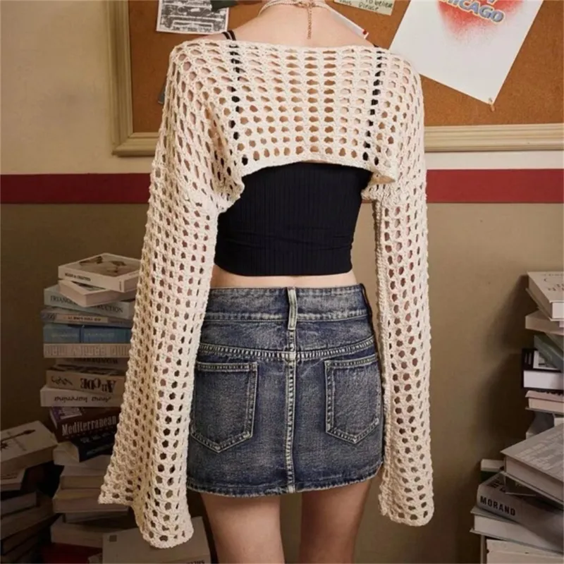 Knitted Tank Tops See Through Crop Top: Womens From Dh2958055
