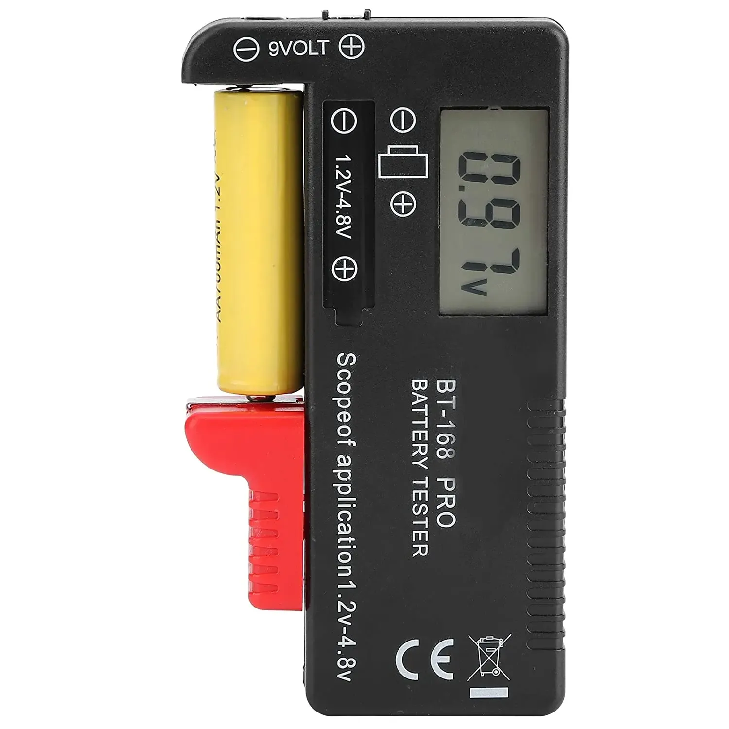 Digital batteritestare batterikapacitetstestare spänningsdetektor för aa aaa 9v myntcell multi-size voltmeter verktyg bt168d 168 pro