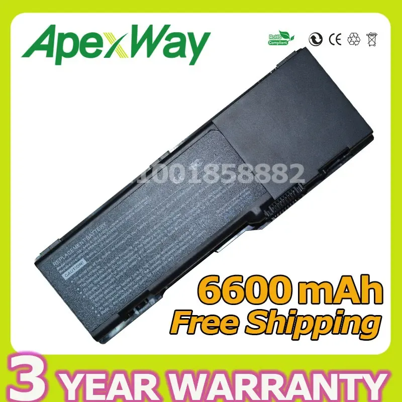 Batteries Apexway 9 cellules Batterie d'ordinateur portable pour Dell Inspiron 6400 GD761 JN149 KD476 PD946 PR002 RD850 RD855 RD857 RD859TD349 UD260