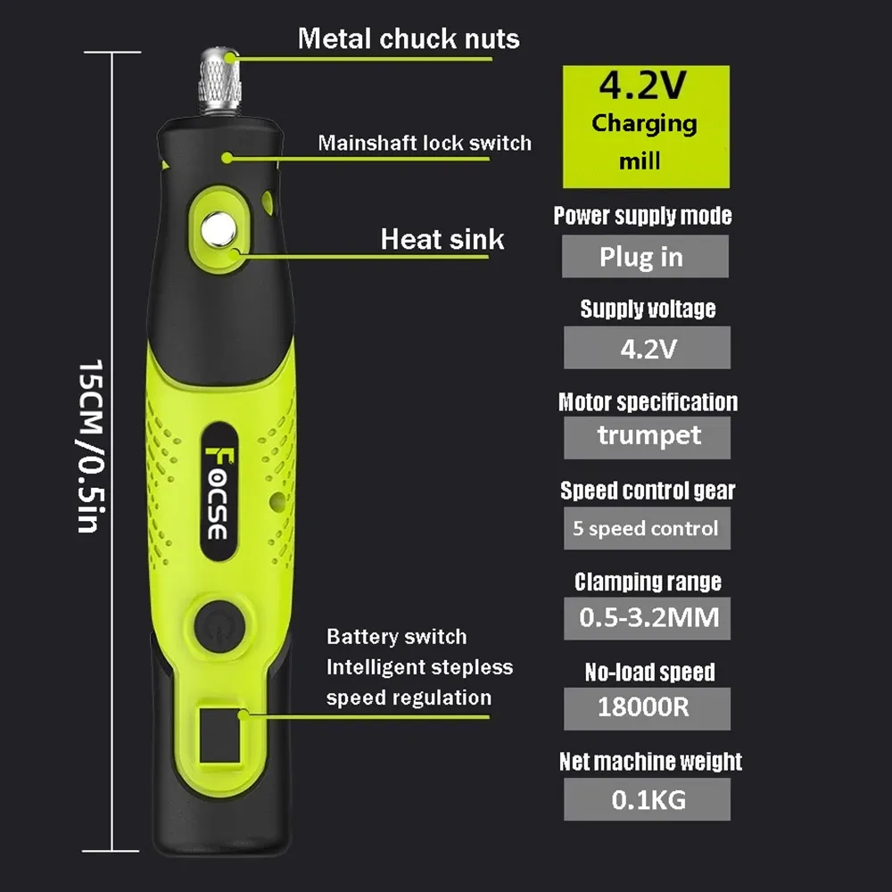 4.2V Elektrik Matkap Kıymığı Oymacı Kalem Öğütücü Mini Matkap Elektrik Döner Alet Taşlama Makinesi