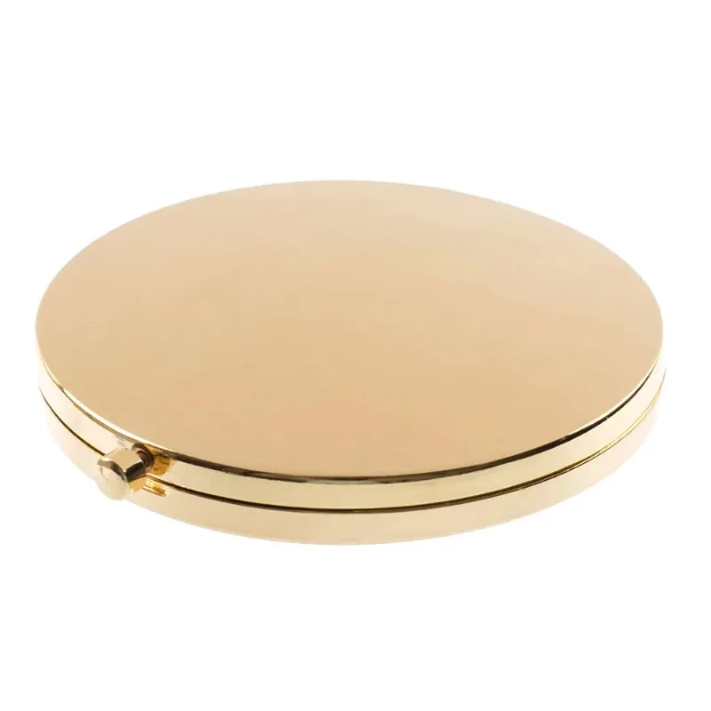 Portable Folding Mirror Mini Compact Stainless Steel Metal Makeup Cosmetic Pocket Mirror For Makeup Mirrors Beauty Accessories