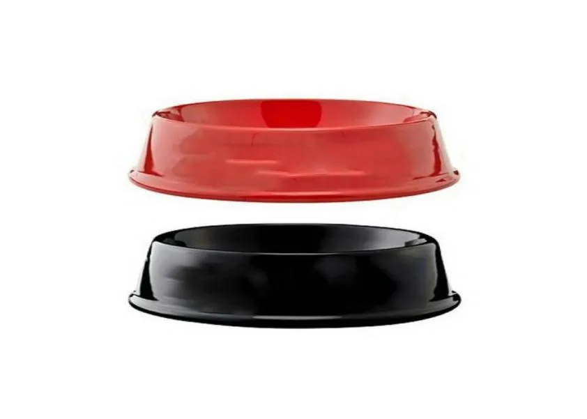 11SS Dog Bowl Черный красный цвет хорошего красного цвета.