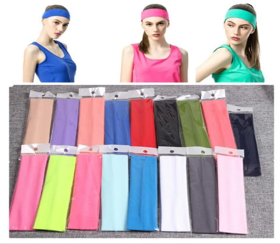 New Fashion Solid Sport Yoga Dance Biker Wide Headband Hood Stretch Ribbon Hairband Elastic GirlWomen head wrap9873858