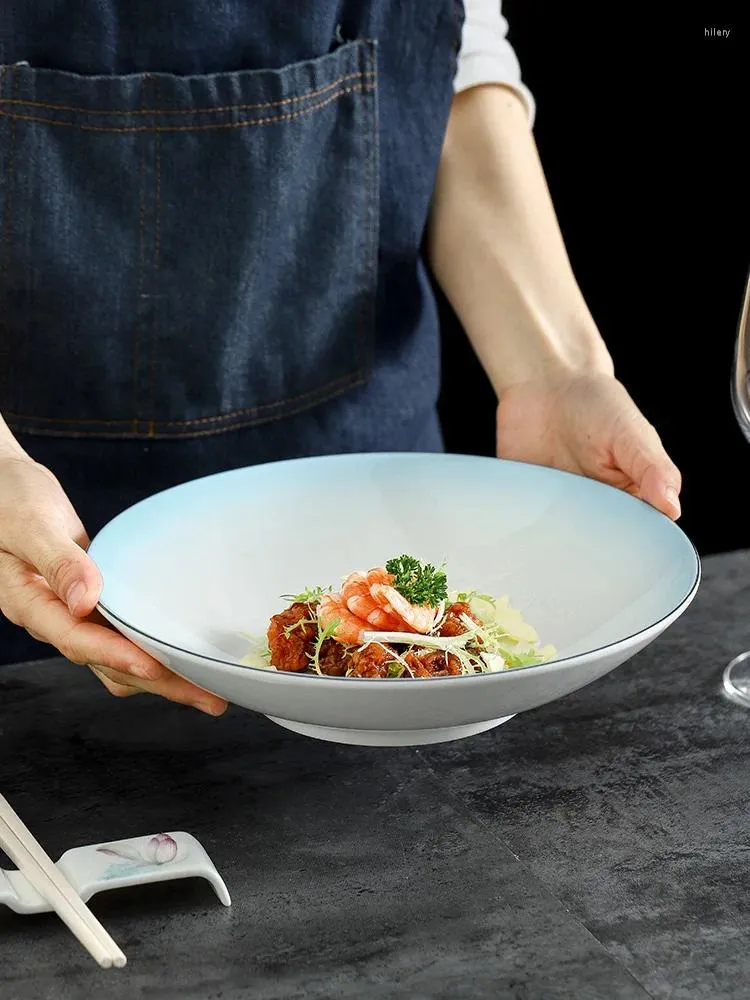 Skålar japansk stil keramisk ramen nudel kreativ bambu hatt skål hushåll soppa restaurang el kök bordsartiklar