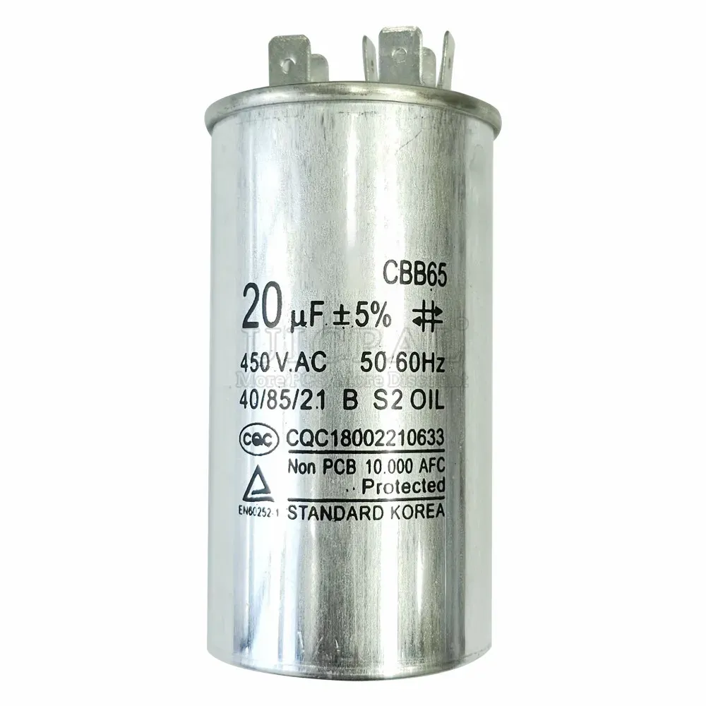 Capacitor de ar condicionado CBB65 Capacitor de partida 20/25/30/35/45/50/60/70UF 450V