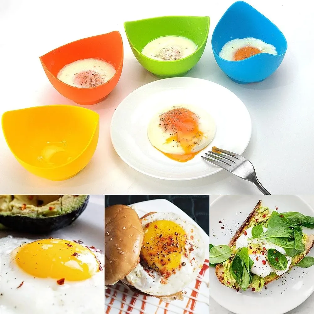 6 Stampi In Silicone Per Uova Per Friggitrice Ad Aria, Stampini In Silicone Antiaderenti Per Friggitrice Ad Aria Portauova Per Cottura Al Forno~p220963672