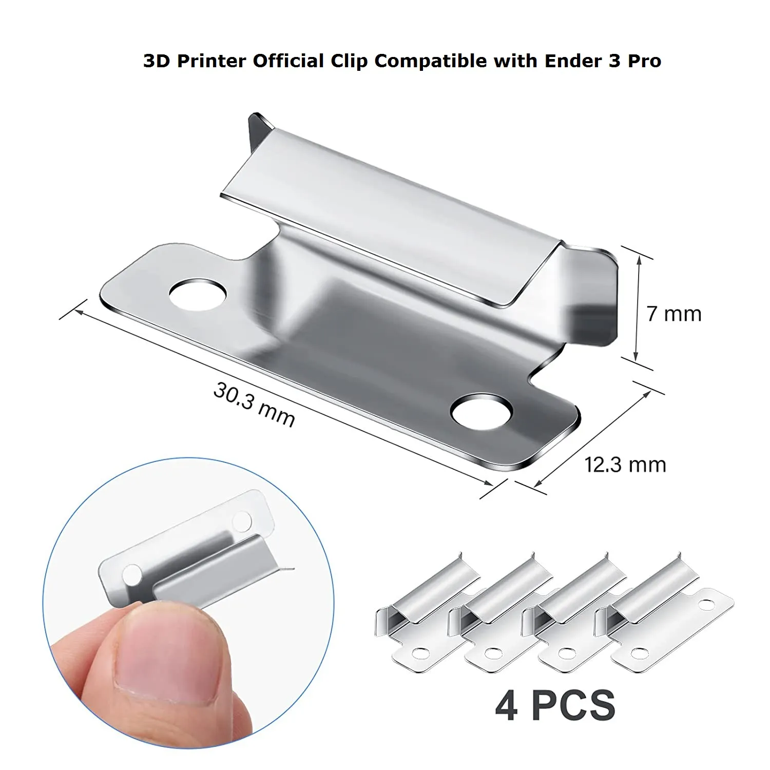 Glass Bed Clips Clamps Compatible with Ender 3/3 Pro/3 V2/3S, Ender 5/Plus, CR10/10S Pro, CR-20 PRO