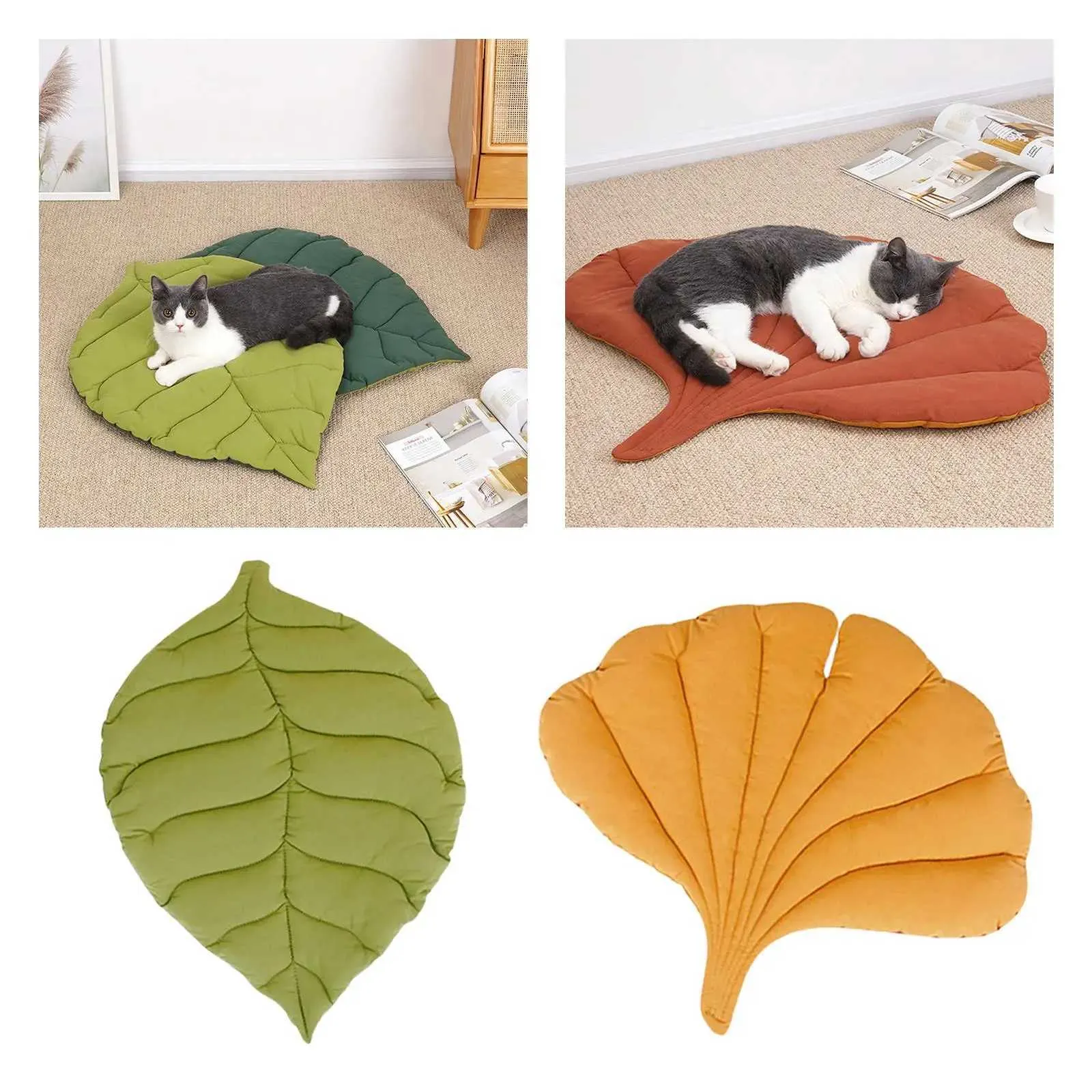 Leaf Shape Dog Bed Mat Washable Medium Small Kennel Pad Pet Bed 28