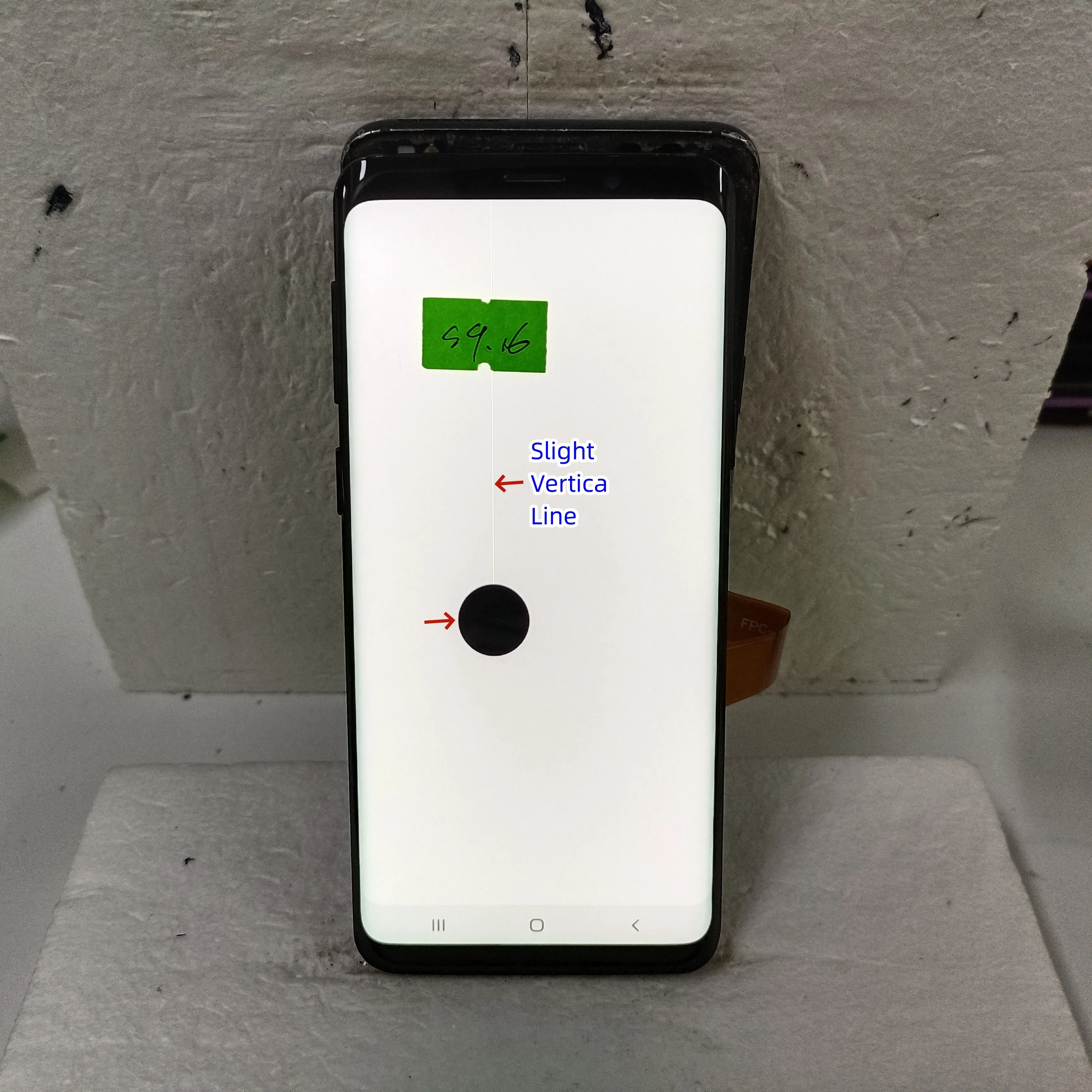 5.8 "Super AMOLED Display för Samsung Galaxy S9 LCD -pekskärm Digitizer -ersättning med ram G960 G960F Display med linjer