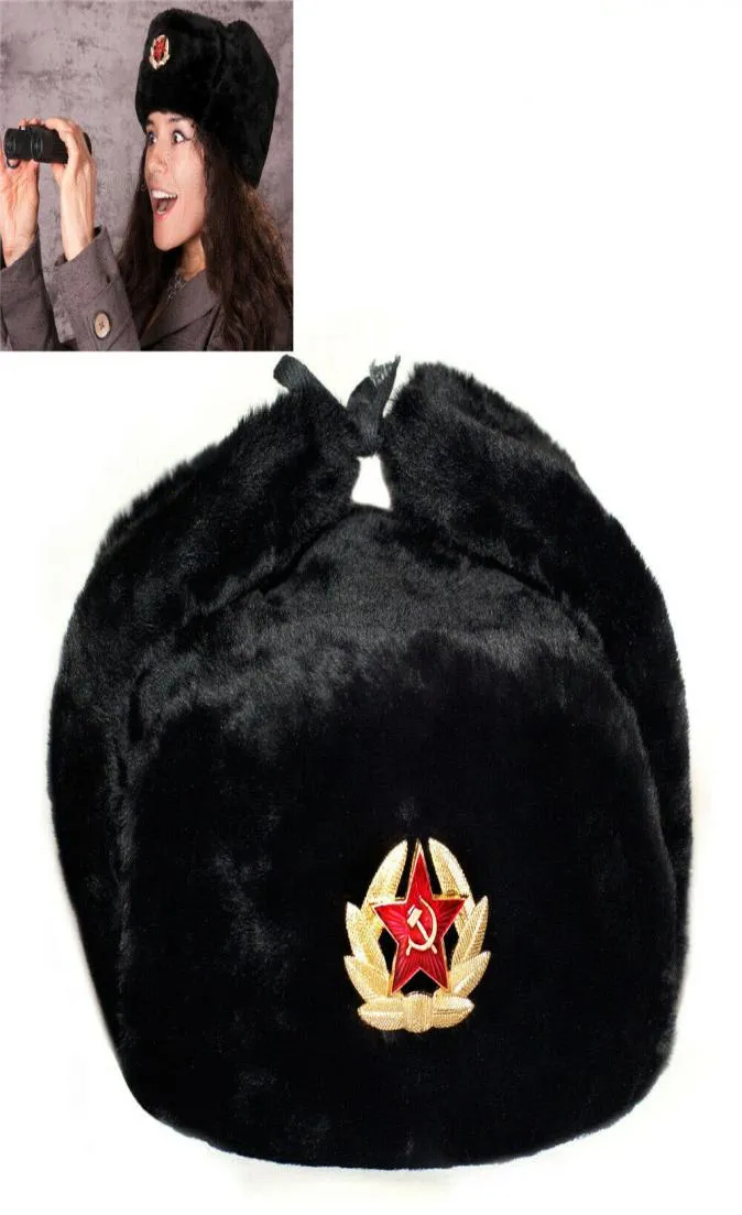 القبعة الروسية الجديدة قبعة السوفيتية العسكرية Ushanka القوزاق شتاء للجنسين Cap 20205310819