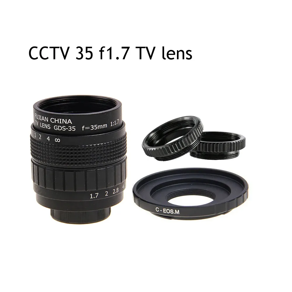 Аксессуары Fujian 35 мм F1.7 CCTV TV кино объектива + C Mount + Ro Ring для Canon EOS M6 Mark II M2 M3 M5 M10 M50 M100 M200 Без зеркала камера