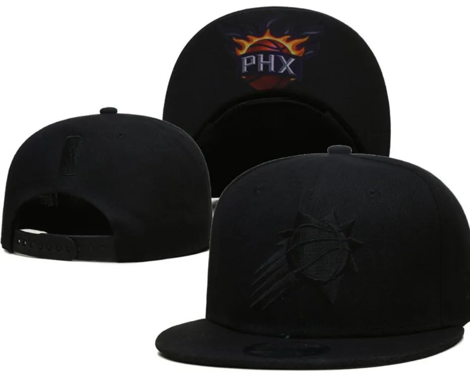 Basket American Basketball "Suns" Hats Snapback 32 squadre Designer di lusso Finals Champions Locker Room Casquette Sports Cappello Stimi Snap Back Cap A0