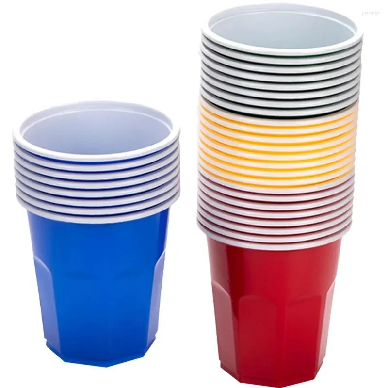 Tasses jetables Paies 100 pcs tasse de boisson pratique des tasses de bière en plastique Tubler petit jus pp compact coucheur ménage