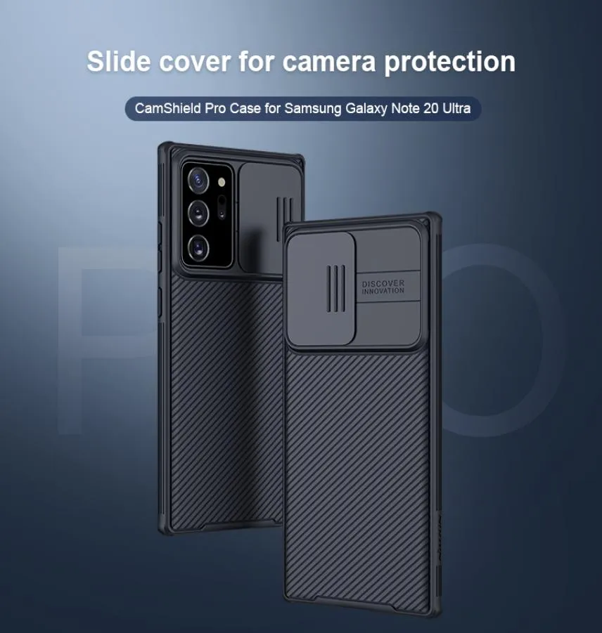 Nillkin Camshield Camera Lens Protection Case pour Samsung Galaxy Note 20 Ultra S20 Fe S20 Ultra A71 A51 OnePlus Nord OnePlus 8 Pro9589301