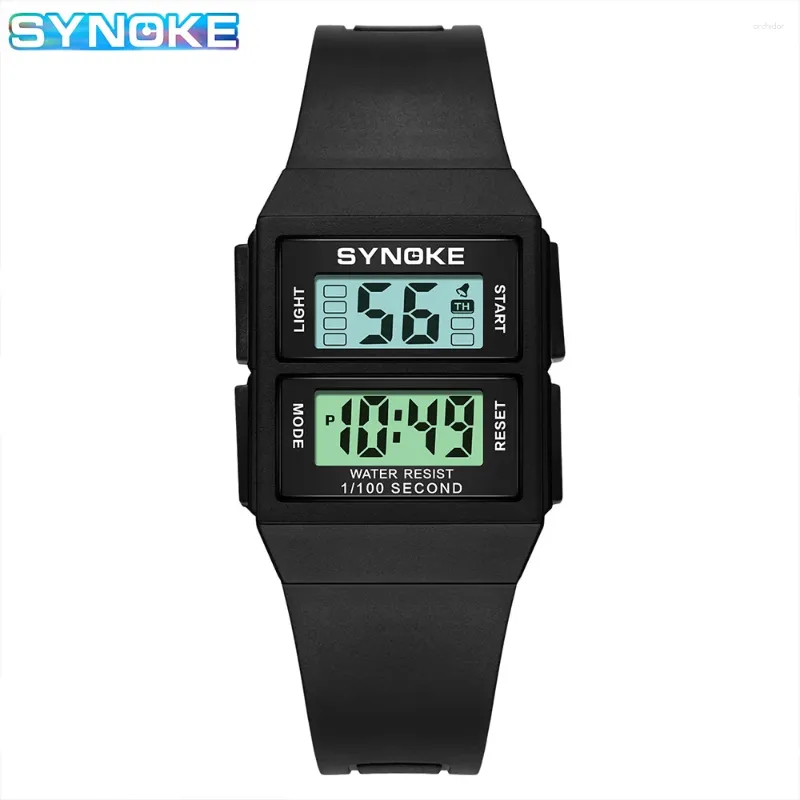 Armbanduhr Herren Digital Watch Synoke Marke Creative Design Watches Sport militärisch wasserdichte Outdoor -Handgelenk für Männer