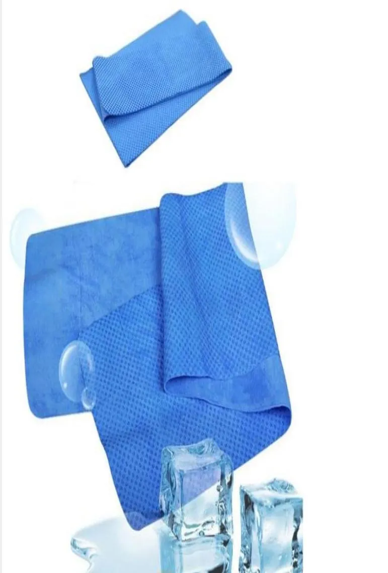 Serviette froide exercice Sweat Summer Ice Tail 8016cm Sports Ice Cool Towel PVA Hypothermia Taie de refroidissement 400 PCS LOT7021370